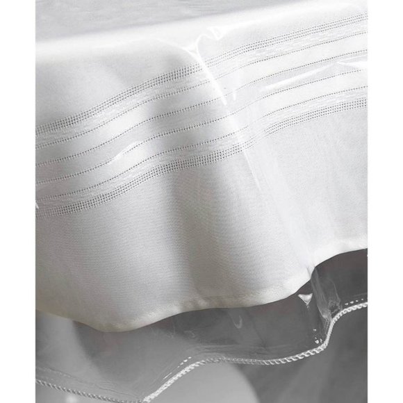 54 inch Square Clear Plastic Tablecloth Protector Cover - New - Picture 2 of 2